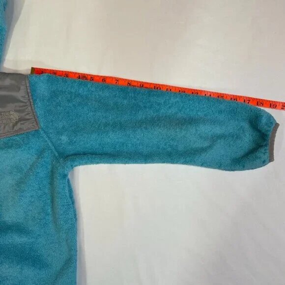 The North Face Girls Oso Hoodie Jacket Full Zip Fleece Pockets Aqua Blue Size L - Picture 9 of 12
